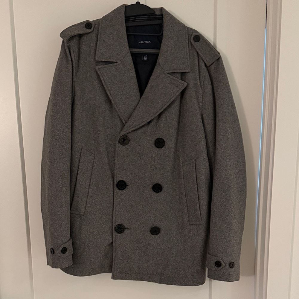 Nautica Men's Charcoal Peacoat